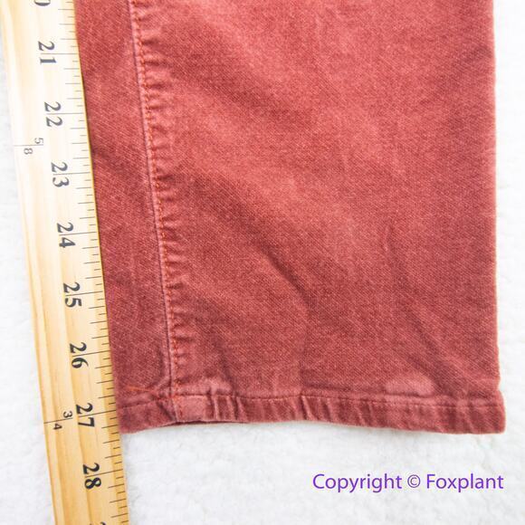 New! Loft women's rusty brick red corduroy high waist skinny‎ pants, size 31 - Picture 5 of 12